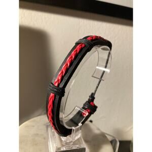 leather cuff bangle adjustable bracelet